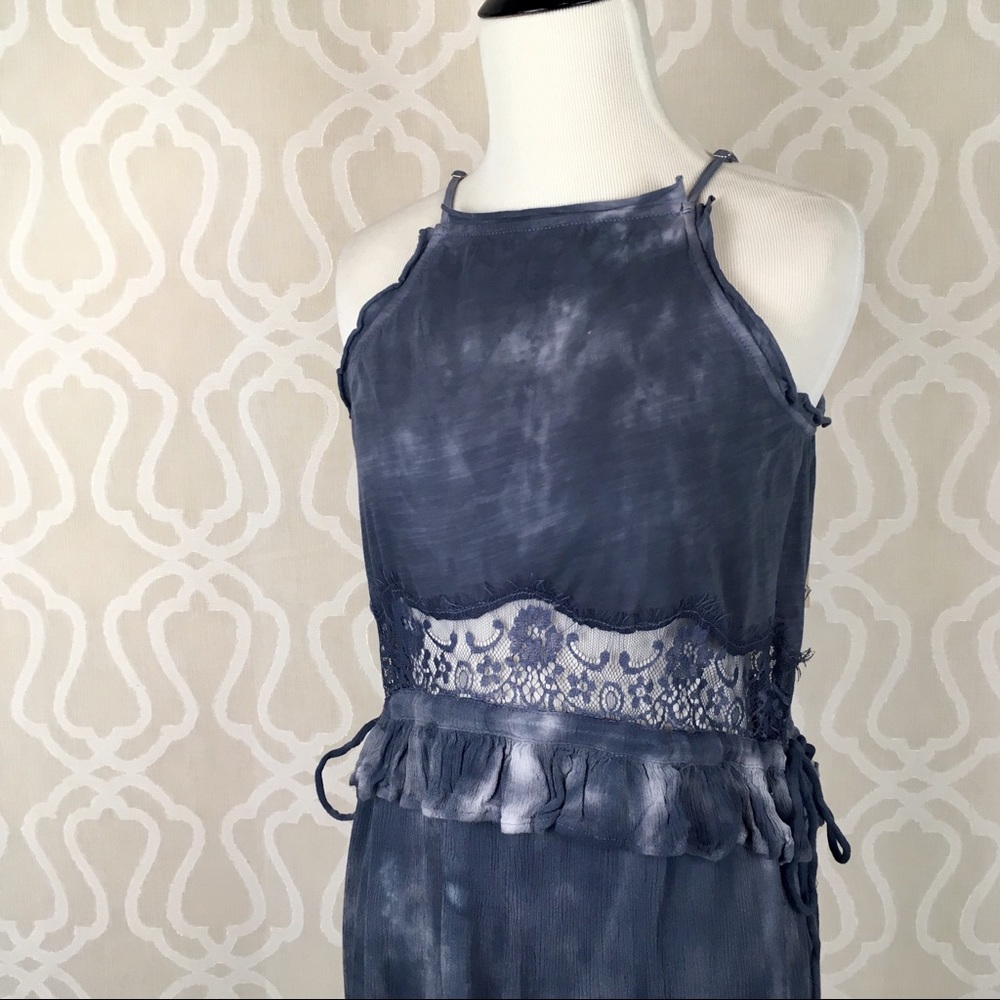 Bohemian Mineral Washed Tie Dye & Lace Maxi - Picture 4 of 8